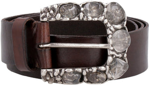 Embellished buckle leather belt-1
